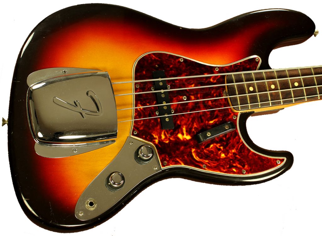 FENDER JAZZ BASS 1961: DUE PICKUP SINGLE COIL J A OTTO POLI MAGNETICI CON POTENZIOMETRI STACKED
